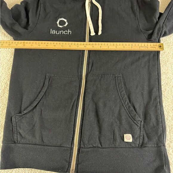 Marine layer Sweatshirt Womens Size XS zip up hoodie cotton Model Blend Black - Picture 6 of 11